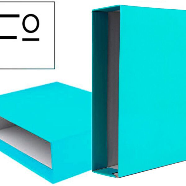 CAIXA PARA PASTA DE ARQUIVO DE ALAVANCA LIDERPAPEL DOCUMENTA CARTAO FOLIO LOMBADA 75 MM VERDE CLARO