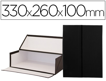 CAIXAS DE ARQUIVO FRANCES LIDERPAPEL PRETO MEDIDAS 330X260X100 MM