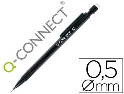 LAPISEIRA Q-CONNECT 0.5 MM COM 3 MINAS CORPO PRETO COM CLIP PRETO