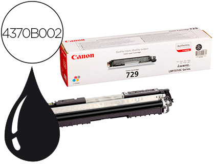 TONER CANON 729 BK I-SENSYS LBP7010C / LBP7018C PRETO 1.200 PAG