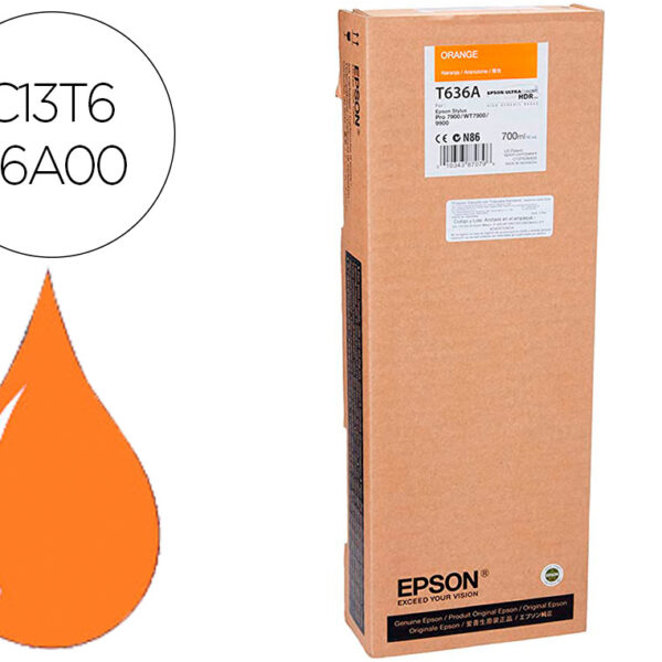 TINTEIRO EPSON GF STYLUS PHOTO 7900/9900 LARANJA