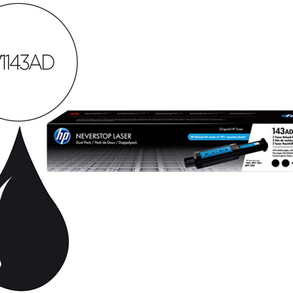 TONER HP 143AD PRETO 2500 PAGINAS PACK DE 2 UNIDADES