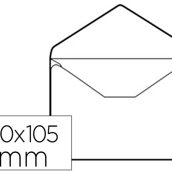 ENVELOPE LIDERPAPEL N.0 CARTAO DE VISITA BRANCO 70 X 110 MM ENGOMADO PACK DE 100 UNIDADES