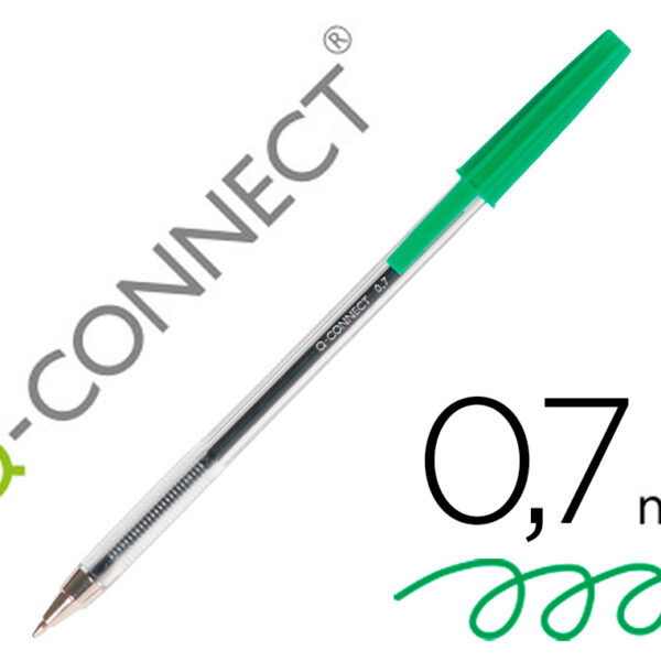 ESFEROGRAFICA CRISTAL Q-CONNECT PONTA MEDIA VERDE