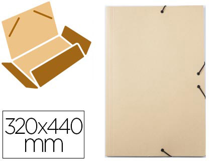 PASTA DE ELASTICOS LIDERPAPEL COM ABAS EM CARTOLINA 350 GR COR CREME. MEDIDAS: 320X440 MM