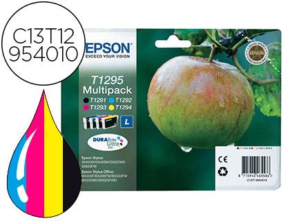 TINTEIRO EPSON T1295 SX420 / 525WD / 620FW T12914+240+340+440 PACK MULTICOLOR